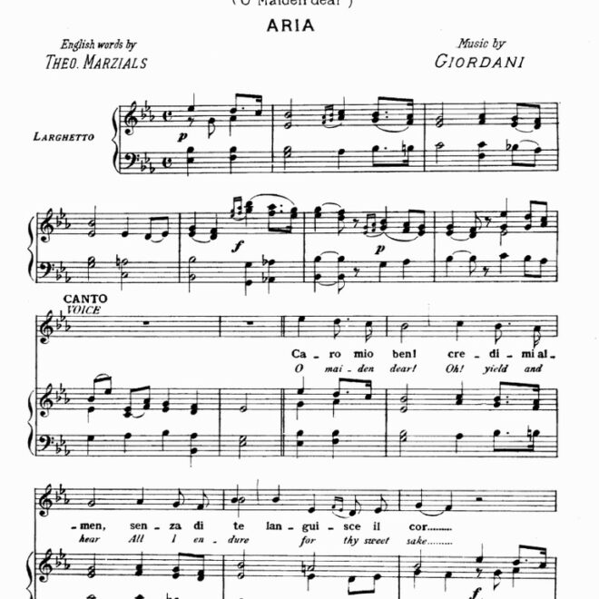 What Does Caro Mio Ben Mean