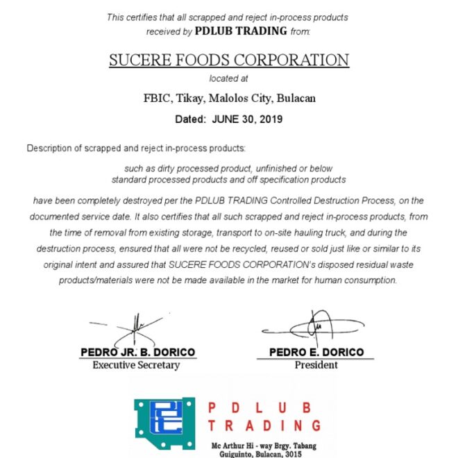 What Does Certificate Of Destruction Mean