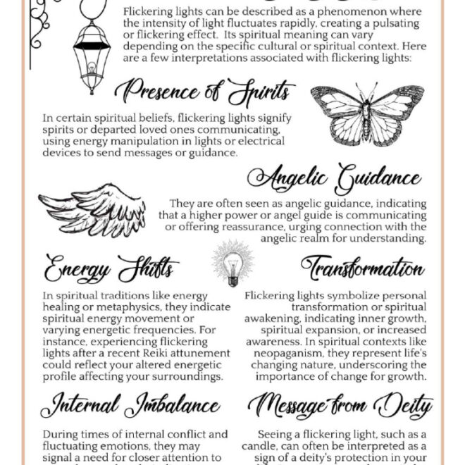 What Does Flickering Lights Mean Spiritually