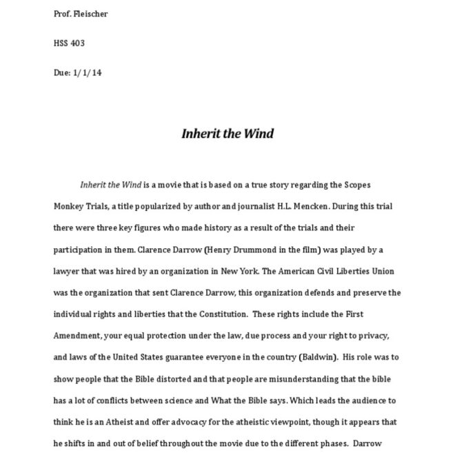 What Does It Mean To Inherit The Wind