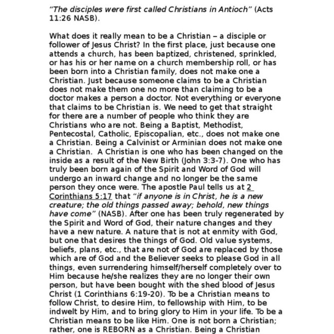 What Does Being A Christian Mean To You