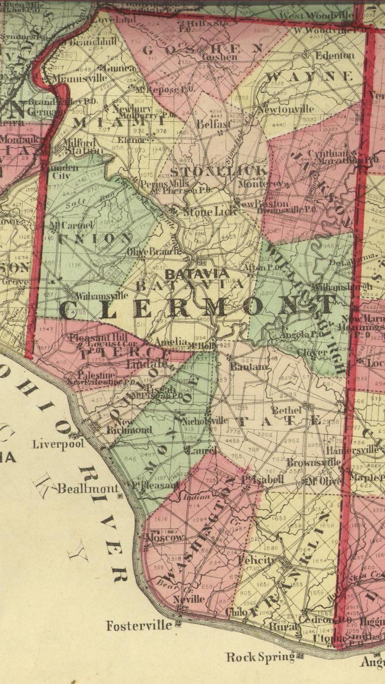 1875 Map of Clermont County