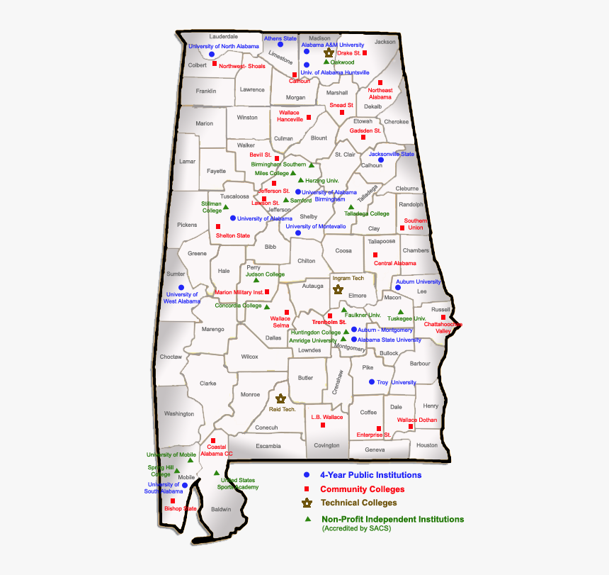 Alabama Institution Map