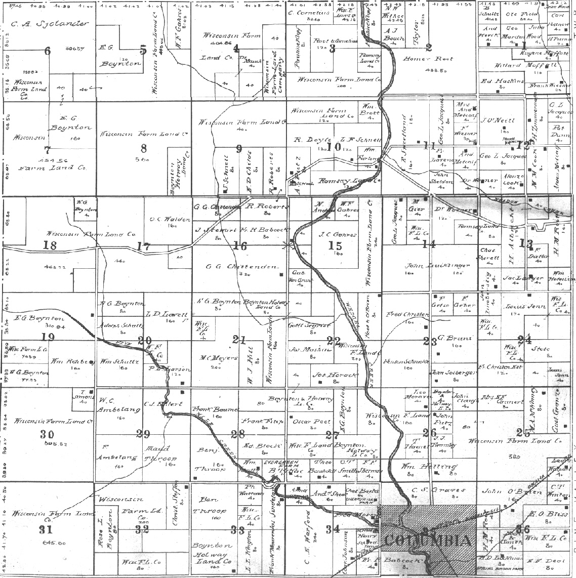 1905 Plat Map of Clark County, Wisconsin