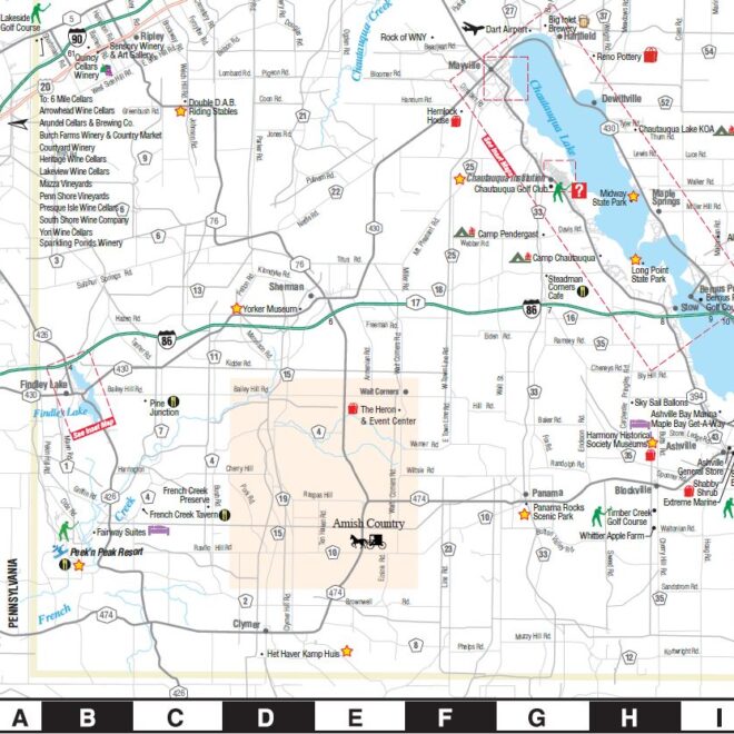 Map Of Chautauqua County