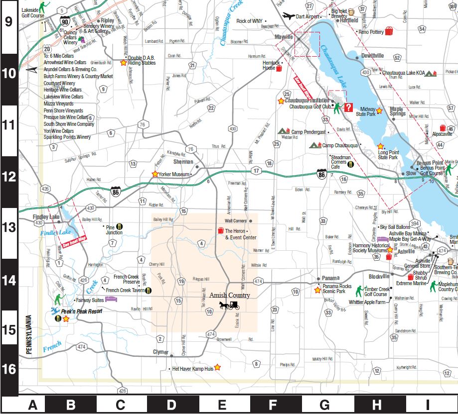 Maps & Guides for Chautauqua County