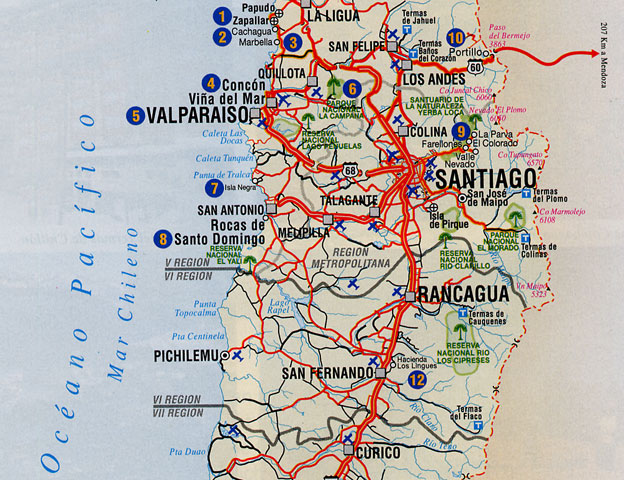 Maps of Valle Nevado ski resort in Chile