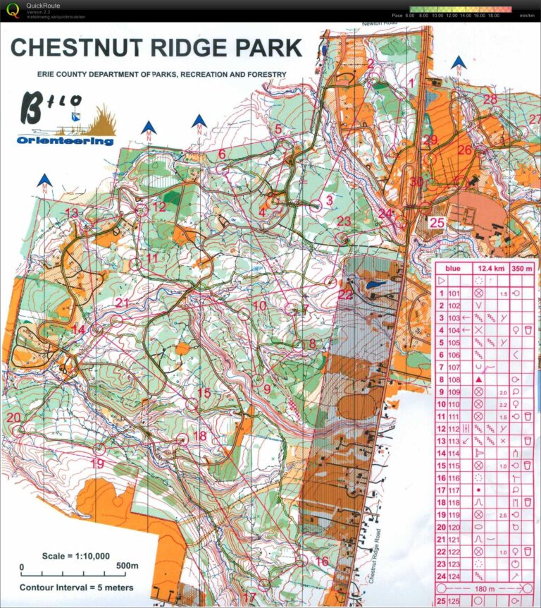 Map Of Chestnut Ridge Park