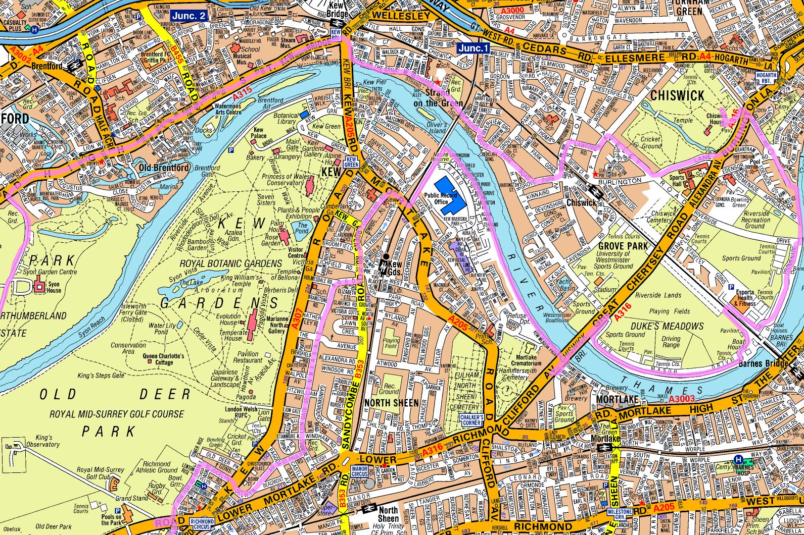Map Of Chiswick