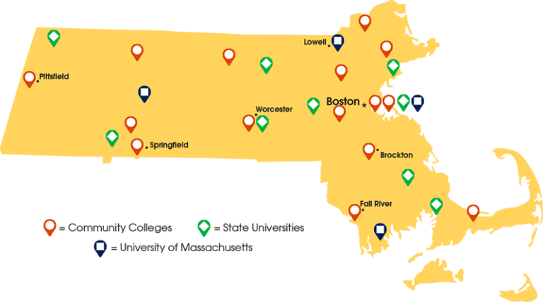 Map Of Colleges In Massachusetts