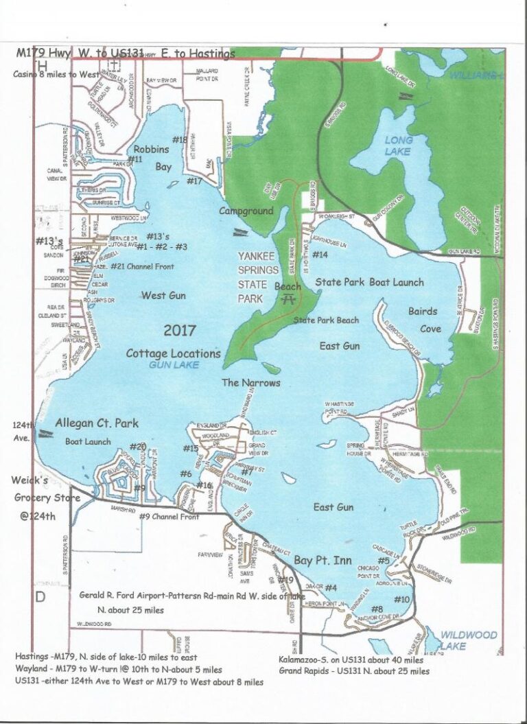 Map Of Gun Lake