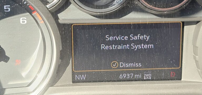What Does Service Safety Restraint System Mean
