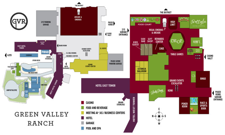 Map Of Green Valley Ranch Casino
