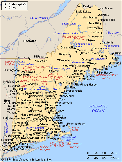 Map Of New England Coast - Zip Code Map