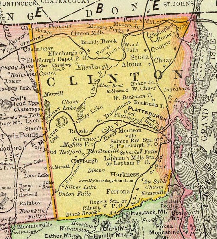 Clinton County New York Map
