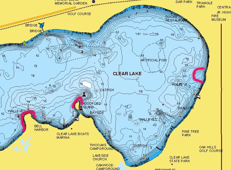Fall Map of Clear Lake, Iowa