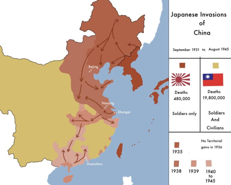 Map Of China Ww2