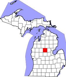 Clare County MI Records Map