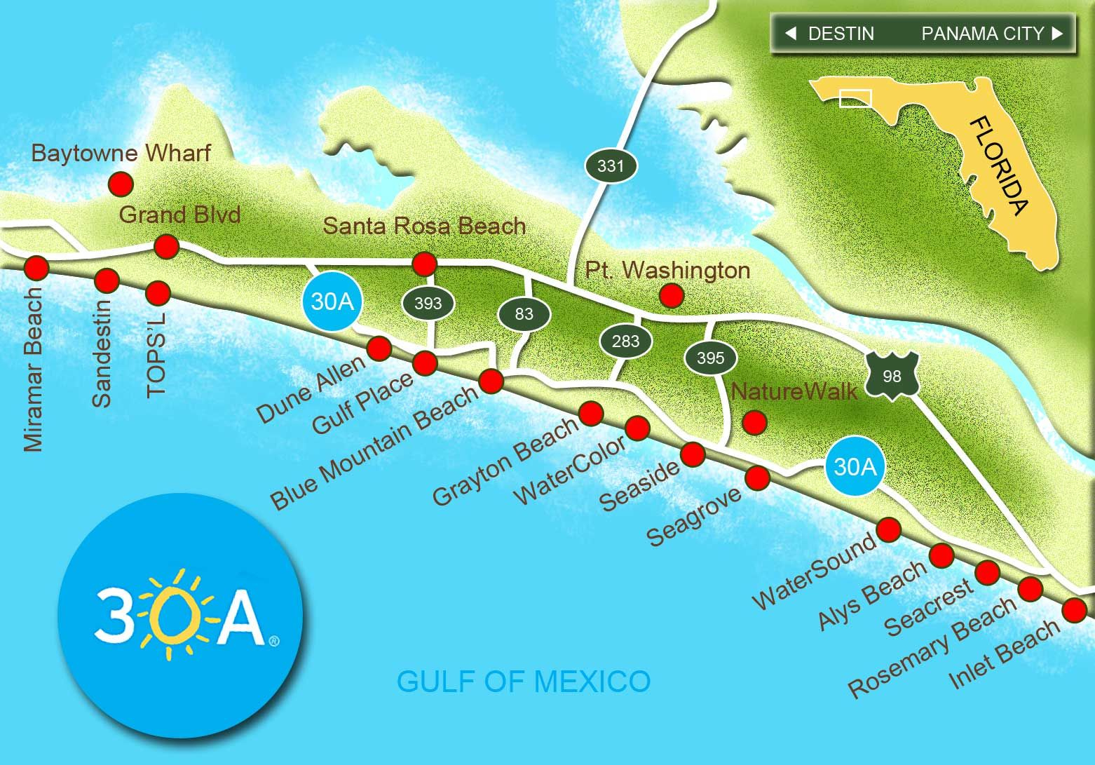 Grayton Beach Map