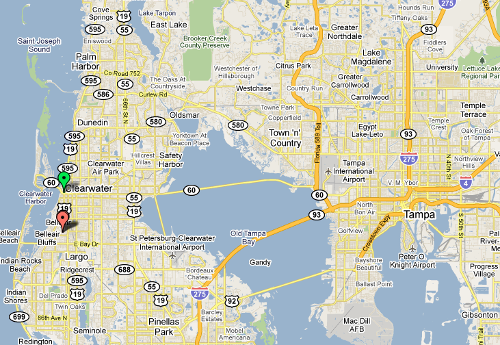 33 Map Of Clearwater Florida Area
