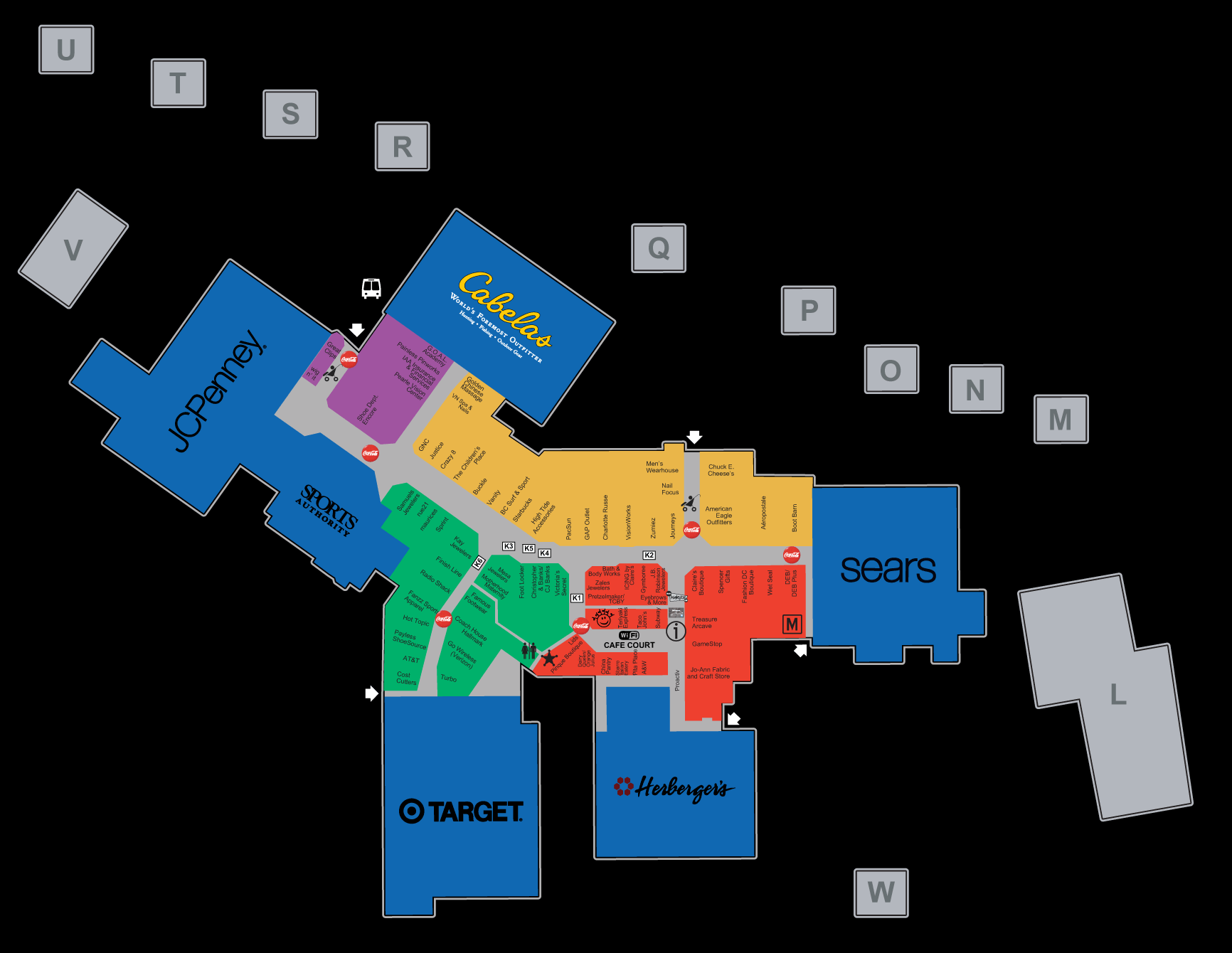 Map Of Cherry Creek Mall - United States Map Of Timezones