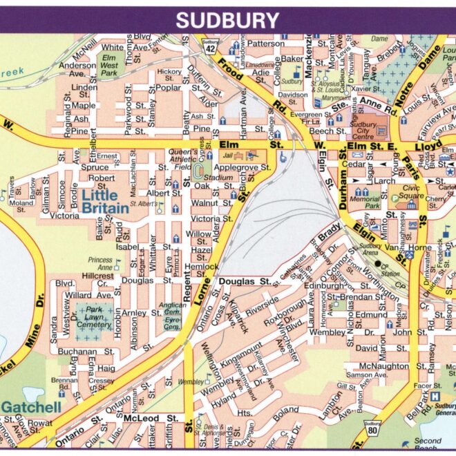 Map Of Greater Sudbury Ontario