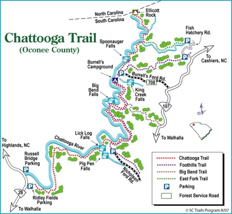 Map Of Chattooga River