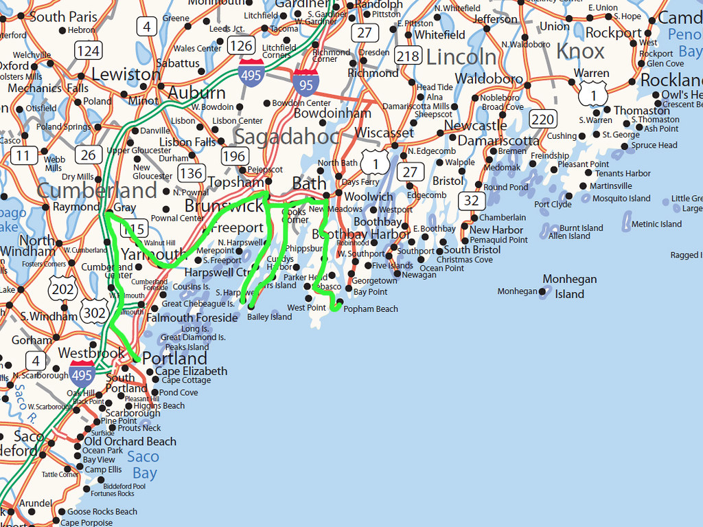 Printable Map of Maine Coast