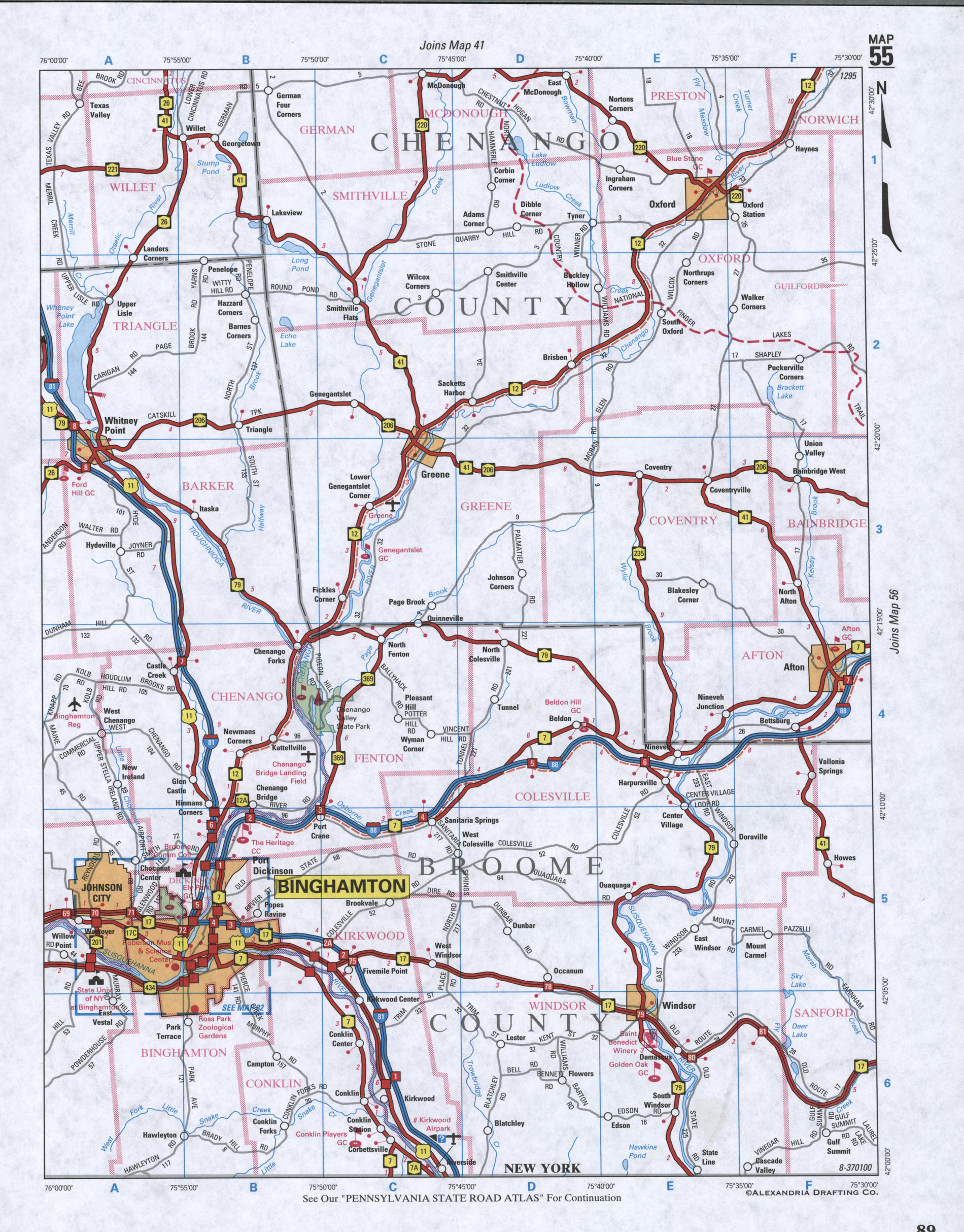 Another detailed map of Chenango County, New York