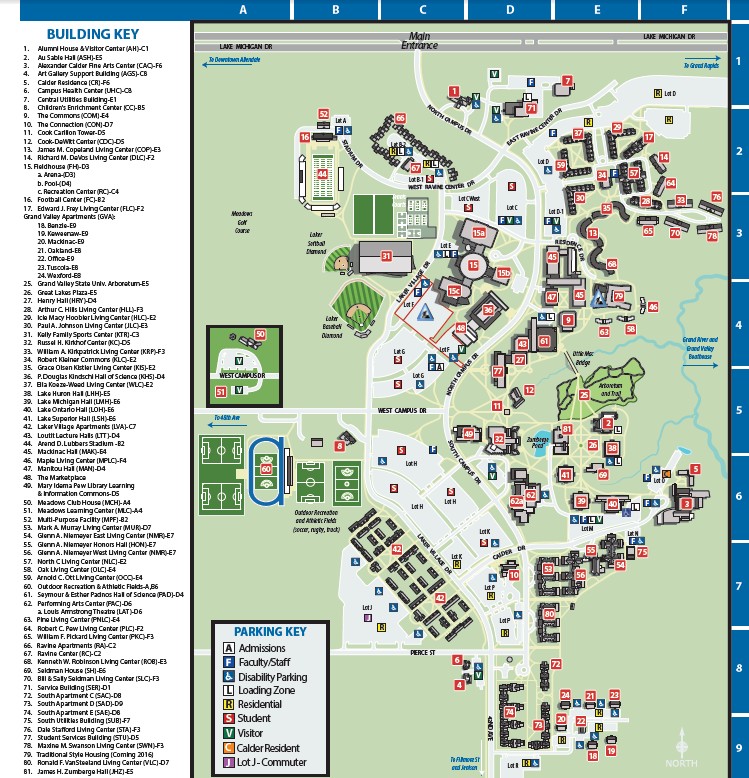 Grand Valley Pew Campus Map - United States Map