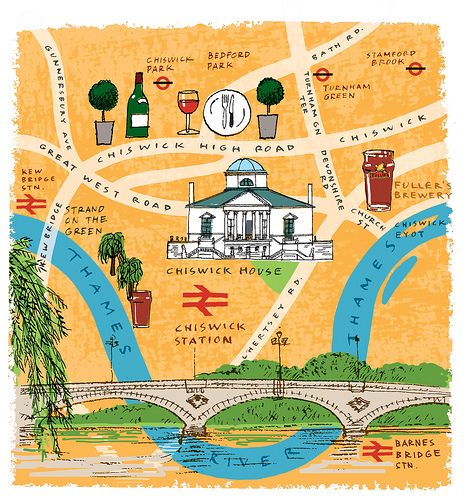 Chiswick map | Illustrated map, Map, Chiswick