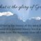 What Does It Mean To Be Glorified By God