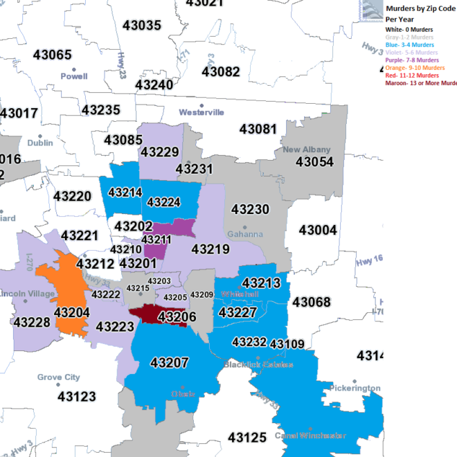Map Of Cincinnati Zip Codes