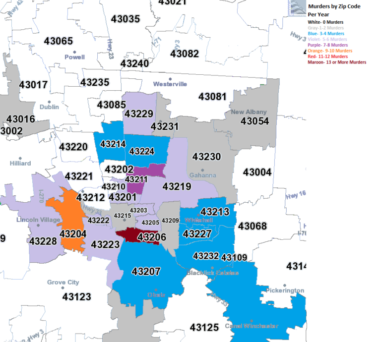 Map Of Cincinnati Zip Codes