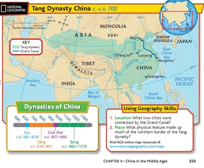 China: Maps - The Middle Ages: Learning Module
