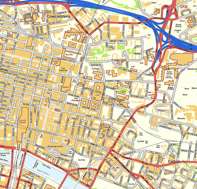 Map Of Glasgow City Centre Streets