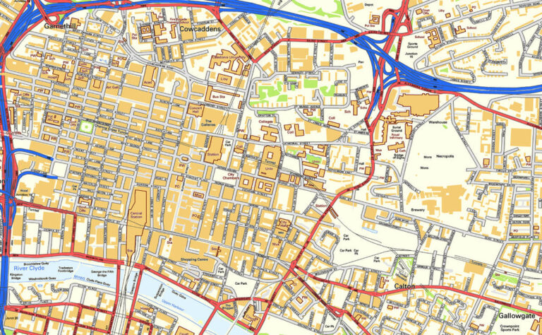 Map Of Glasgow City Centre Streets