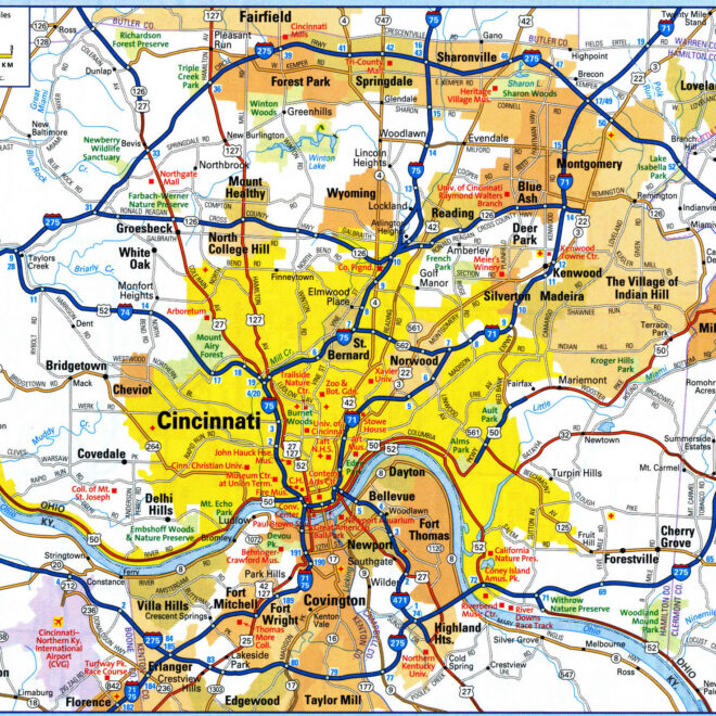 Map Of Cincinnati And Surrounding Areas
