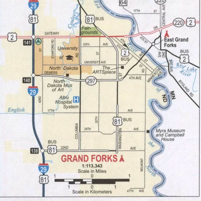 Map Of Grand Forks Nd