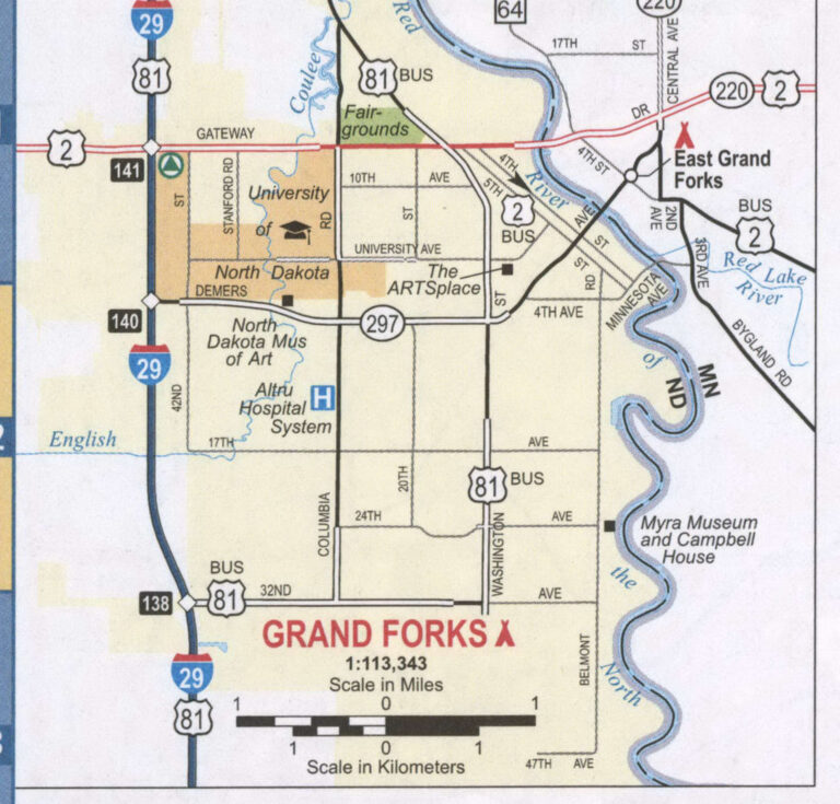 Map Of Grand Forks Nd