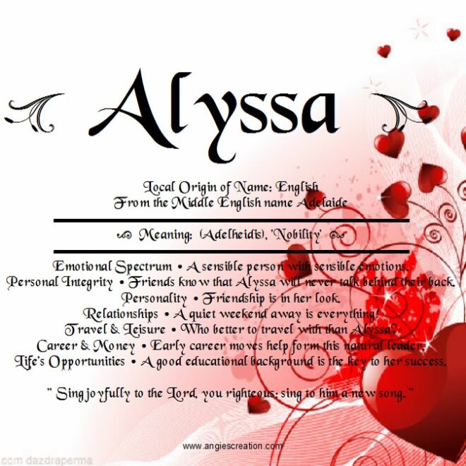 What Does Alyssa Mean In The Bible