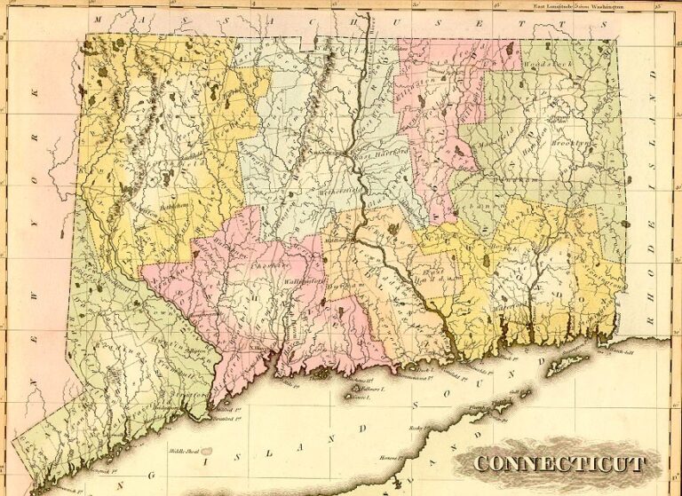 Map Of Colonial Connecticut