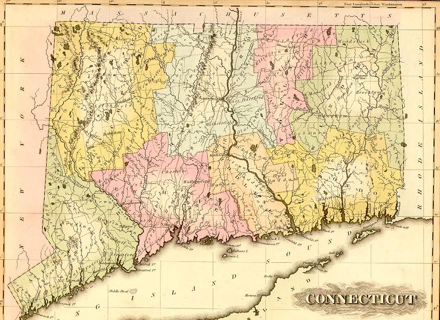 Colonial Maps - The Connecticut Colony