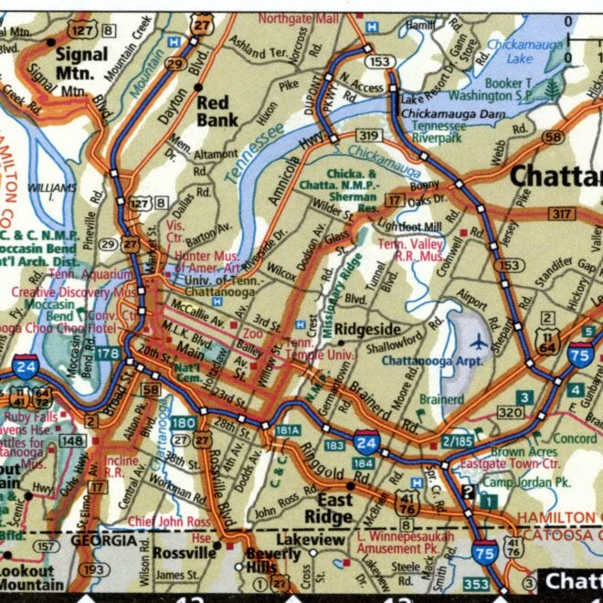 Map Of Chattanooga Tn