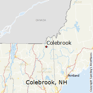 Contemporary Map of Colebrook, New Hampshire