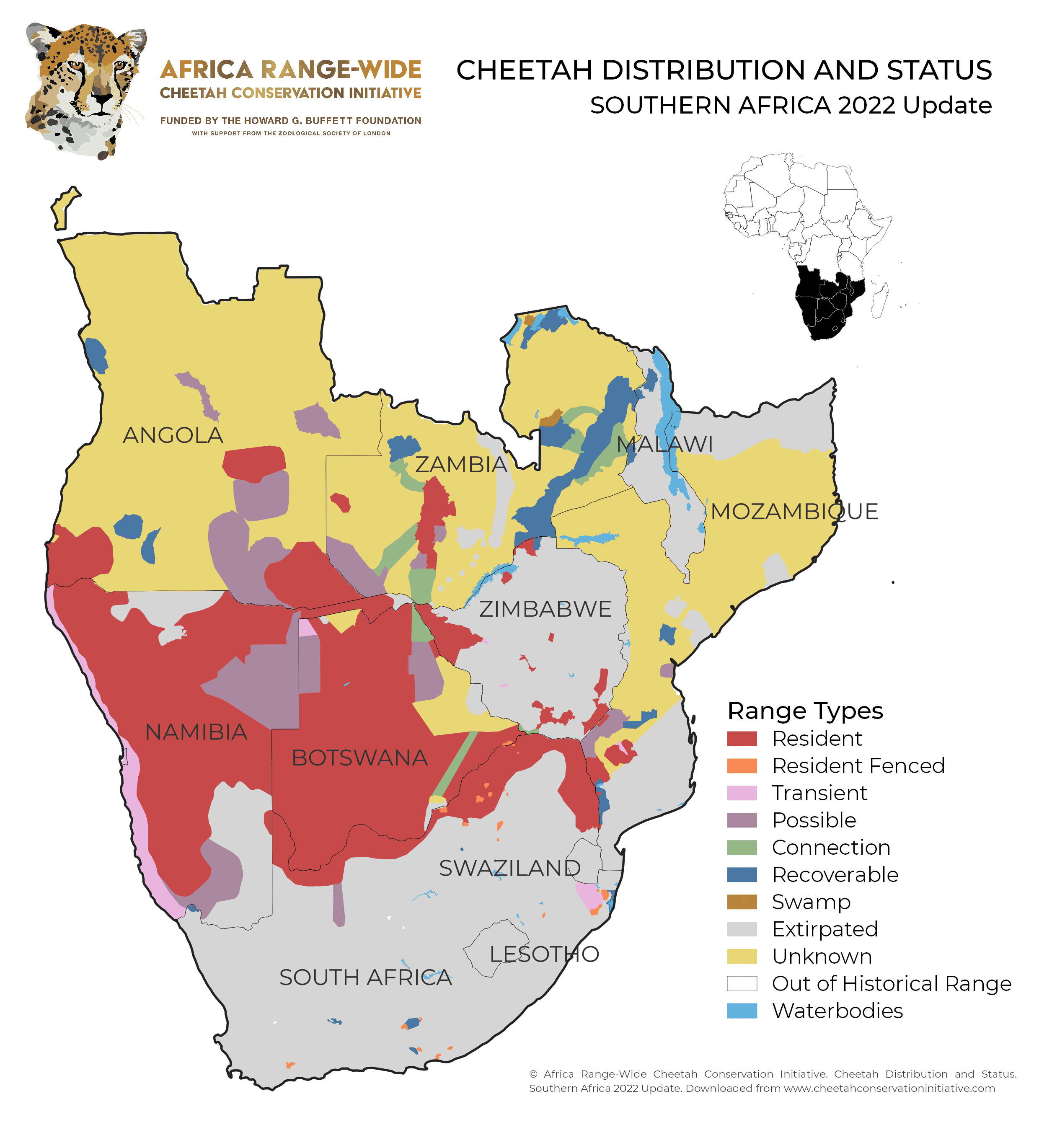 Cheetah Maps - Cheetah Conservation Initiative Southern Africa