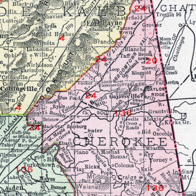 Map Of Cherokee County