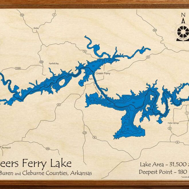 Map Of Greers Ferry Lake Arkansas