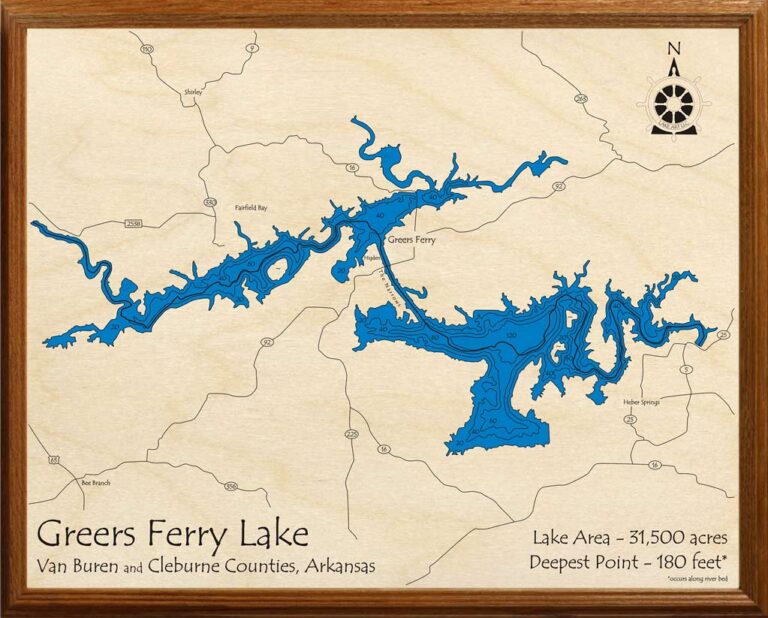Map Of Greers Ferry Lake Arkansas