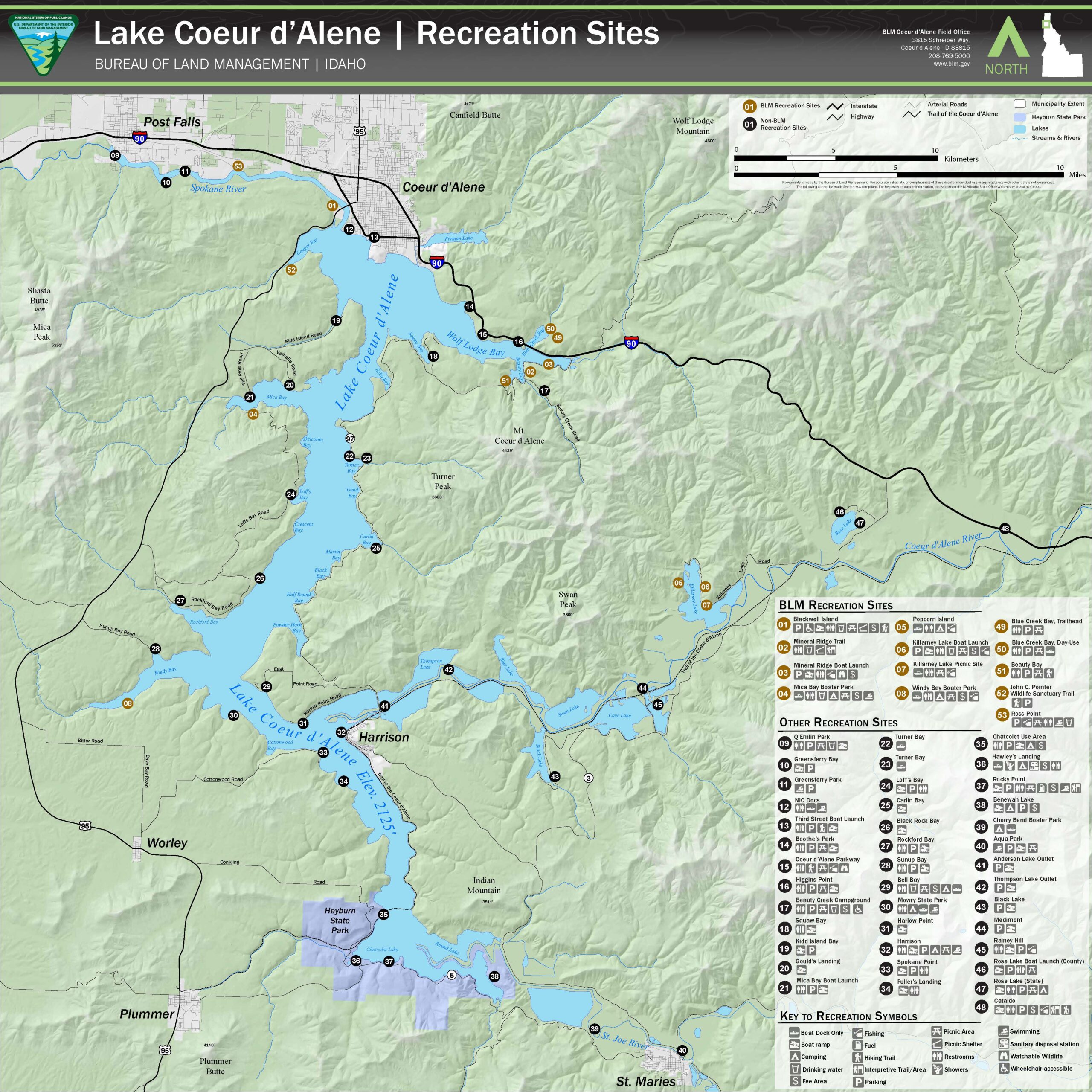 Media Center: Idaho: Lake Coeur d' Alene Recreation Sites